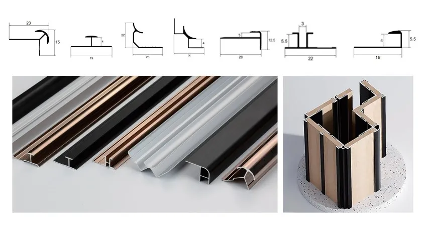 aluminum trim for wall panel
